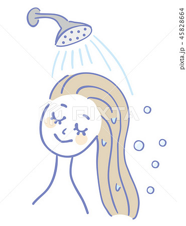 髪を洗い流す女性 髪を洗い流す女性 45828664