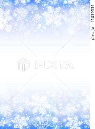 青色雪柄イメージ背景縦のイラスト素材 45830555 Pixta