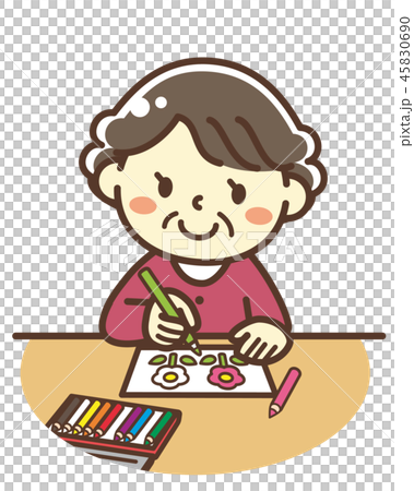 おばあちゃん　イラスト 45830690