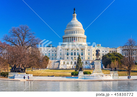 US Capitol at winter sunny day 45830772