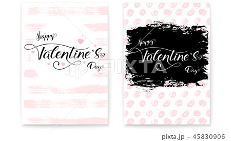 Happy Valentines day. Set, collection of modern 45830906