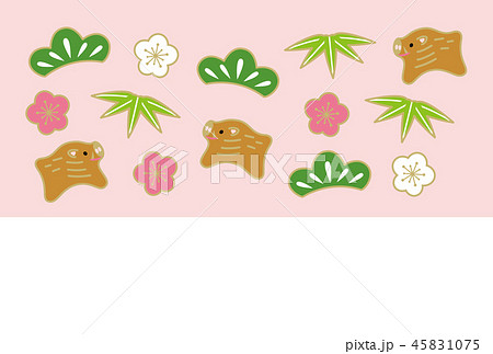 年賀状 2019年 亥年 年賀状 2019年 亥年 45831075