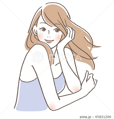 微笑む女性のイラスト素材 4510