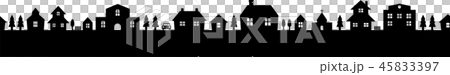 街並みシルエット　イラスト 45833397
