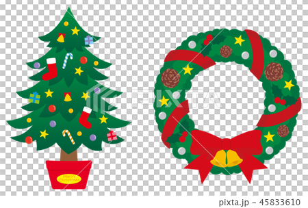 クリスマスツリー&リース 45833610