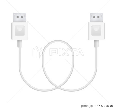 Vector Illustration of Display port Cable 45833636
