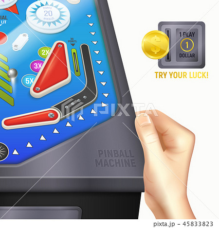 Pinball Desk Composition 45833823
