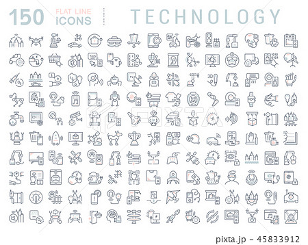 Set Vector Line Icons of Technology. 45833912