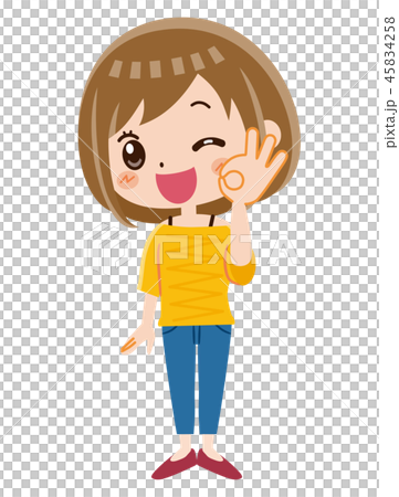 可愛くOKする女性 45834258