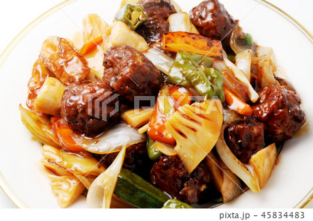 肉だんごと野菜の甘酢あんかけ 45834483
