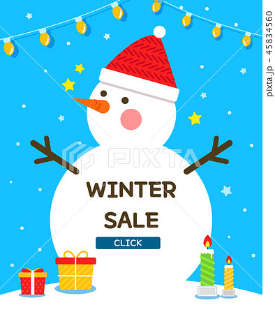 雪だるま ギフトボックス 冬 45834560