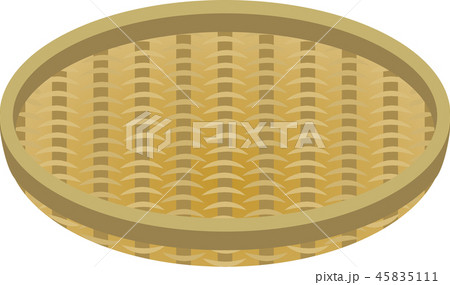 竹ざるのイラスト素材 [45835111] - PIXTA