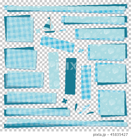 Patchwork fabric style frame label plaid sea shell Patchwork fabric style frame label plaid sea shell 45835427