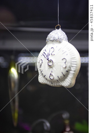 Vintage USSR Soviet Christmas tree toy decorations clock 45837411