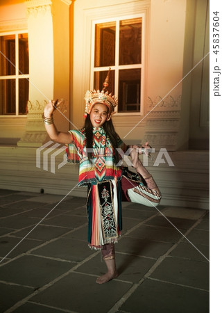 Classical Thai tune type of dance drama Thailand. 45837604