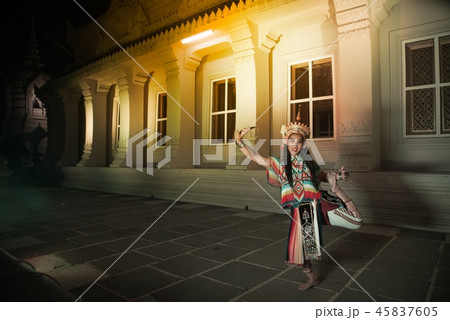 Classical Thai tune type of dance drama Thailand. 45837605