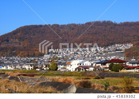 山宮ハイタウン　千塚　荒川　山梨県甲府市　千松橋からの風景 45839302