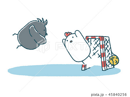 Flappy Chicken And Crow Handball Stock Illustration