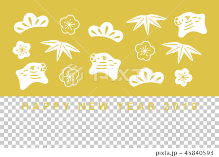 New year's card 2019 45840593