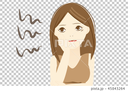 女性ＯＬ風困った 45843264