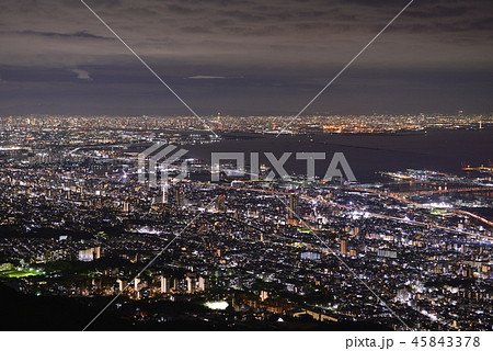 摩耶山掬星台から見た神戸の夜景 摩耶山掬星台から見た神戸の夜景 45843378