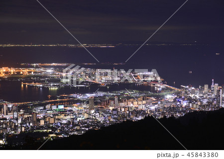 摩耶山掬星台から見た神戸の夜景 摩耶山掬星台から見た神戸の夜景 45843380