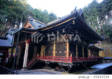 【世界遺産 日光の社寺】徳川家光廟の輪王寺大猷院拝殿と本殿　栃木県日光市　 45843539