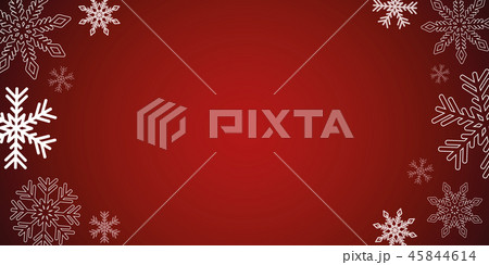 red christmas winter background with white snowflakes 45844614