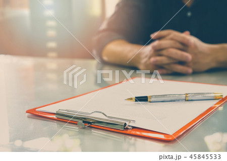 Business man signing contract making a deal. 45845533