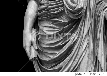 stone statue detail of human hand 45846767