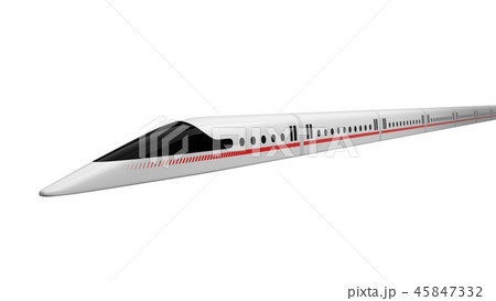 high speed train. concept design for magnetic levitation and vacuum tunnel technology. 3d 45847332