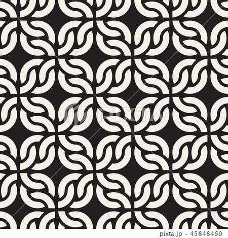 Vector seamless geometric pattern. Simple abstract lines lattice. Repeating interlaced circle Vector seamless geometric pattern. Simple abstract lines lattice. Repeating interlaced circle 45848469