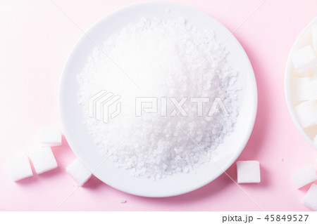 Sugar on pink background 45849527