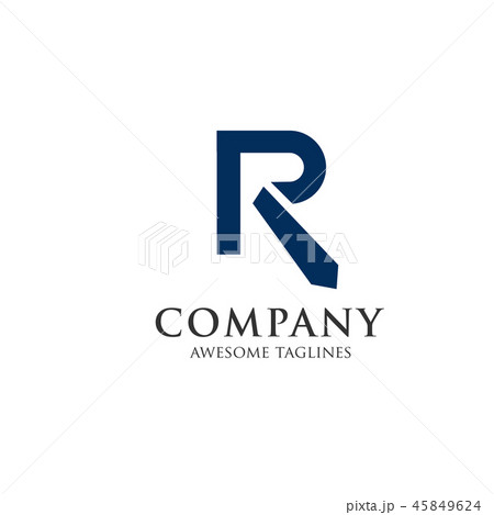 letter r with tie logo, recruitment logo 45849624