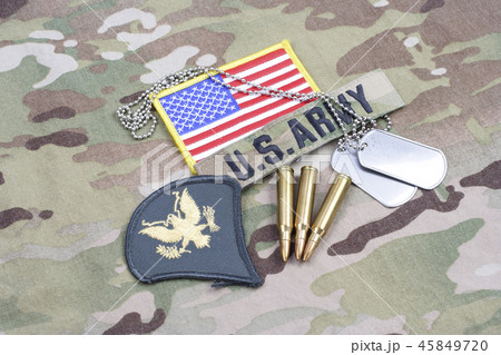 US ARMY Specialist rank patch, flag patch dog tags 45849720