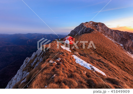 mountain landscape in sunrise 45849909
