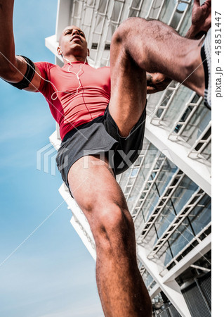 Low angle of a professional male sportsman 45851447