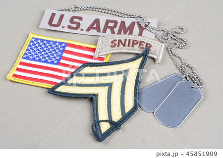US ARMY Sergeant rank patch, sniper tab flag patch 45851909