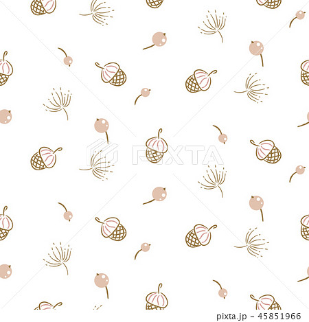 Botanical seamless pattern texture with acorns and dandelions. Botanical seamless pattern texture with acorns and dandelions. 45851966