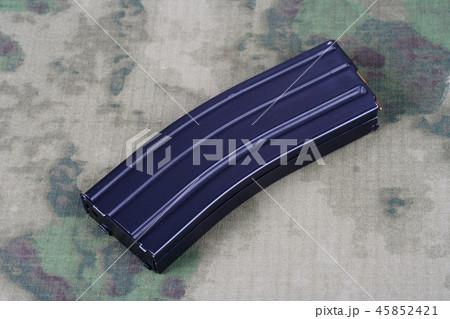 M16 rifle magazine with cartridges on uniform  45852421