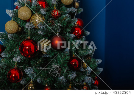 Very beautiful New Year's backlit scenery in a 45852504