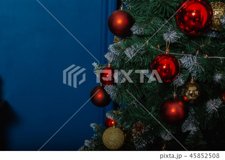 Very beautiful New Year's backlit scenery in a Very beautiful New Year's backlit scenery in a 45852508