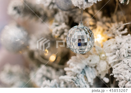 Very beautiful New Year's backlit scenery in a 45853207
