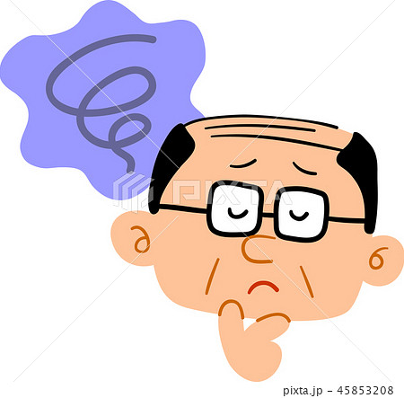 悩む中年の男性 不安 憂鬱 45853208