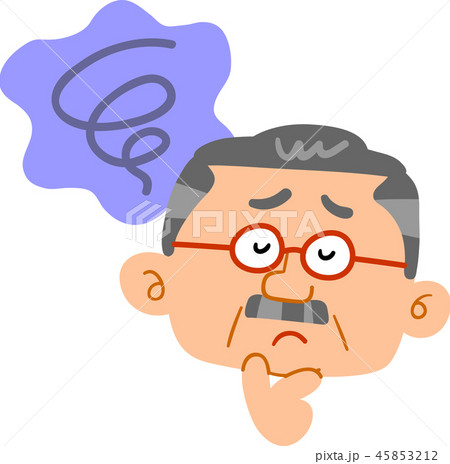 悩む中年の男性 不安 憂鬱 45853212