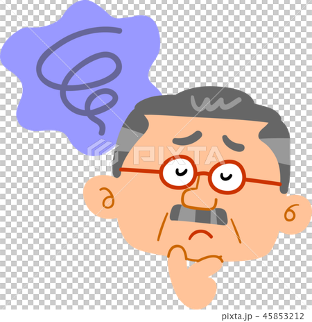 悩む中年の男性 不安 憂鬱 45853212
