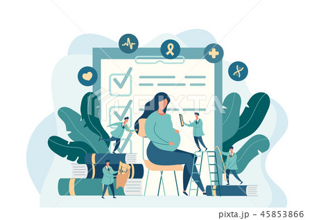 Expectant mother, pregnant woman at doctor office 45853866