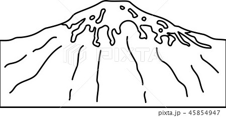 富士山 背景素材 年賀状素材 イラストのイラスト素材