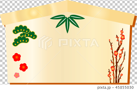 絵馬　年賀状素材　イラスト 45855030
