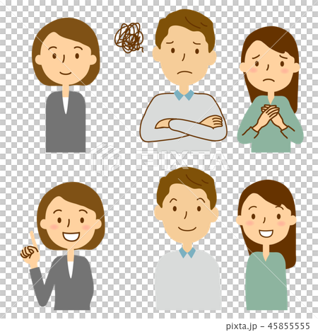 スーツの女性と夫婦 45855555
